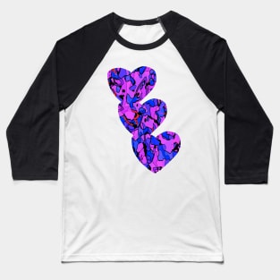 Retro Heart Camouflage No.2 Baseball T-Shirt